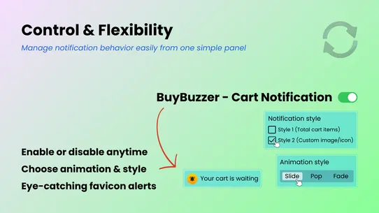 BuyBuzzer ‑ Cart Notification screenshot