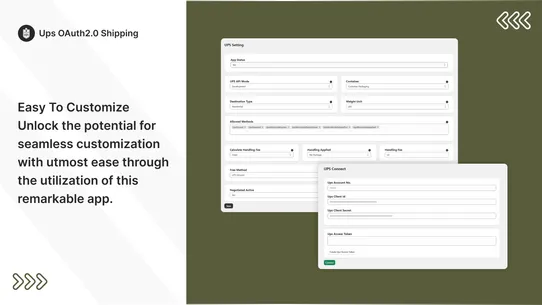 Dimensional Shipping Ups Auth screenshot