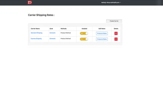 Easy Shipping Rate Manager screenshot