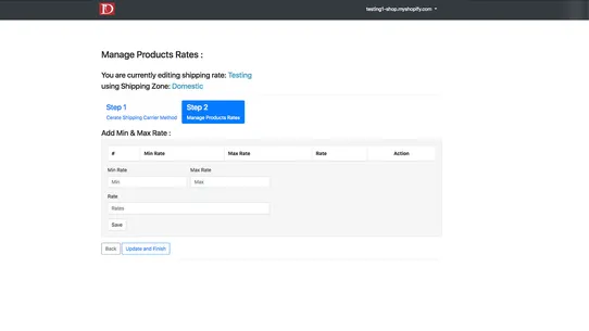 Easy Shipping Rate Manager screenshot