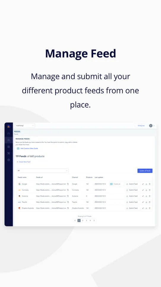 FG ‑ Product Feed Generator screenshot