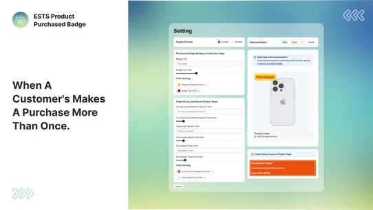 Ests Product Purchased Badge screenshot