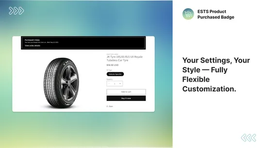 Ests Product Purchased Badge screenshot