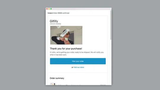 Giffify ‑ GIFs infused emails screenshot