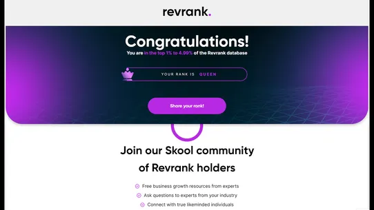 RevRank App screenshot