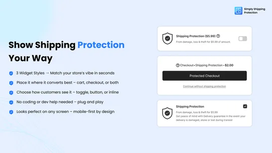 Simply Shipping Protection screenshot
