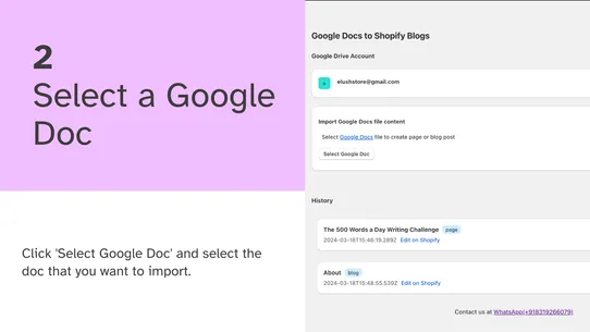 Blogify ‑ Google Docs to Blogs screenshot