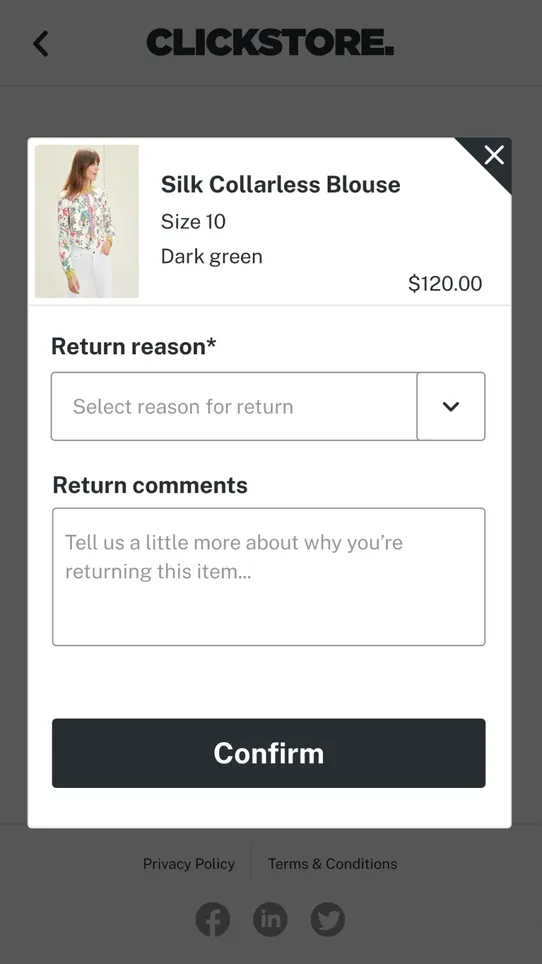 Returns Plus ‑ Australia Post screenshot