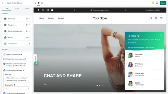 RT: WhatsApp Chat, Live Chat screenshot