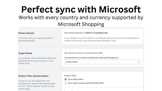 Microsoft Shopping Feed screenshot