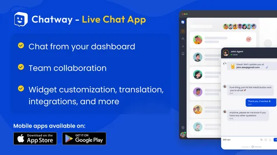 Chatway ‑ Live Chat Support screenshot