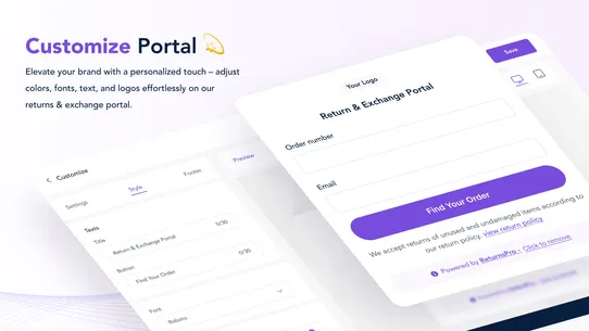 RPro ‑ Returns &amp; Exchanges screenshot