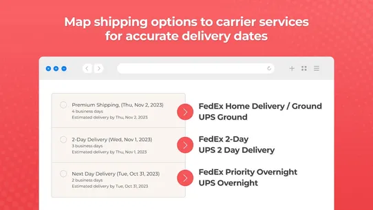 Ship+ Checkout Delivery Dates screenshot