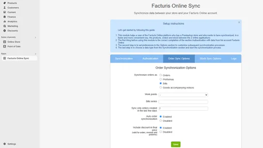 Facturis Online Sync screenshot