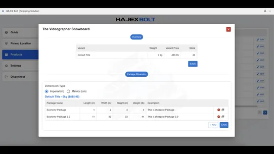 Shipping Integrations by HAJEX screenshot