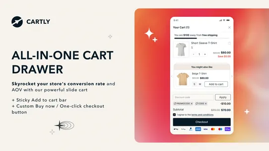 Cartly Cart Drawer Cart Upsell screenshot