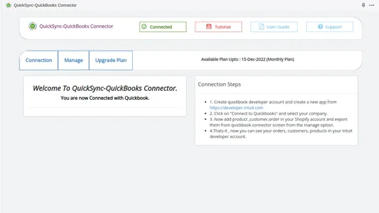 QuickSync‑QuickBooks Connector screenshot