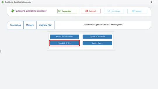 QuickSync‑QuickBooks Connector screenshot