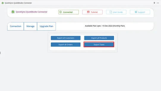 QuickSync‑QuickBooks Connector screenshot