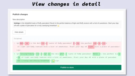 Eva AI: optimize descriptions screenshot