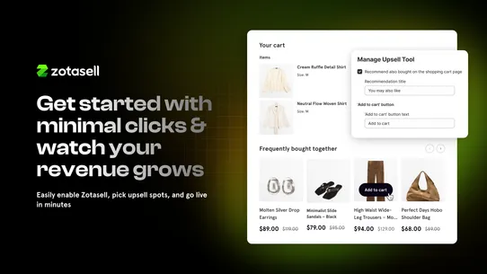 Zotasell: AI Upsell‑Cross Sell screenshot