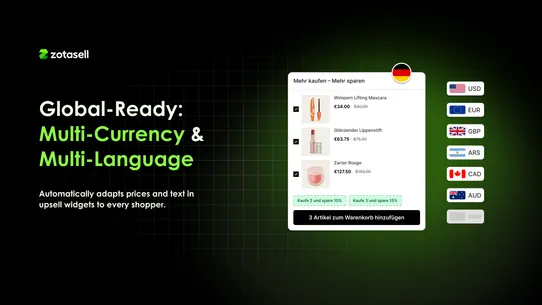 Zotasell: AI Upsell &amp; Bundles screenshot