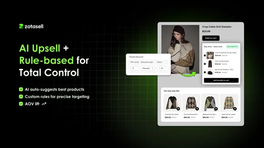 Zotasell: AI Upsell &amp; Bundles screenshot