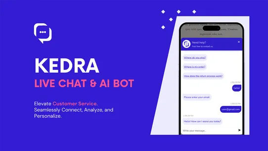 Kedra Live Chat &amp; AI Chatbot screenshot