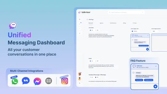 Talkvisor AI Chatbot Live Chat screenshot
