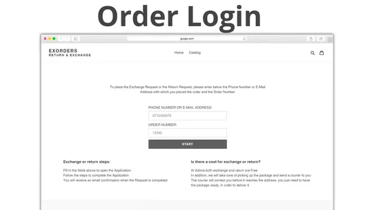 ExOrders ‑ Return &amp; Exchange screenshot
