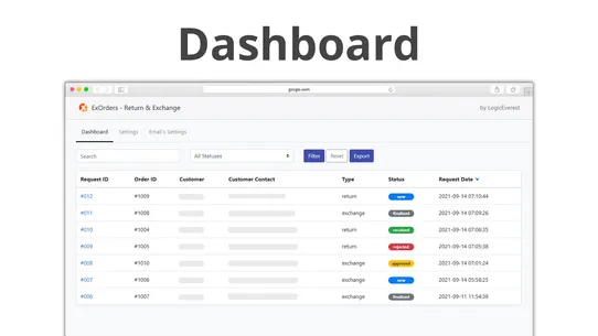 ExOrders ‑ Return &amp; Exchange screenshot