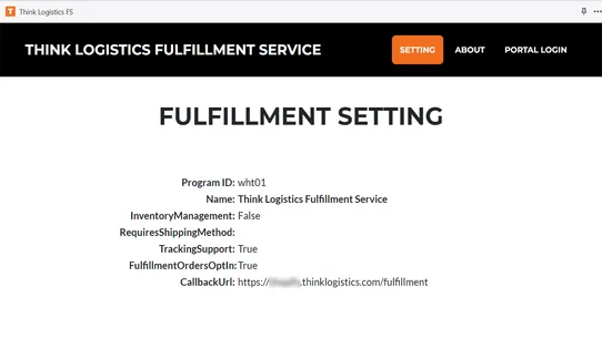 Think Logistics Fulfillment screenshot