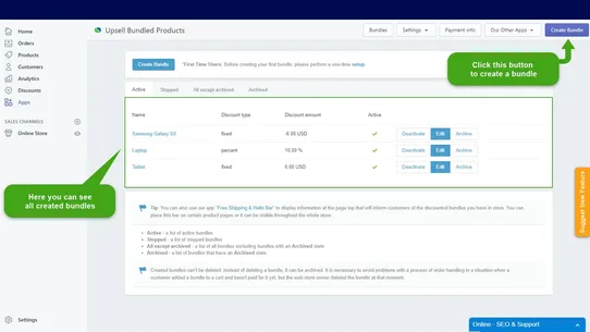 SpurIT Upsell Bundled Products screenshot