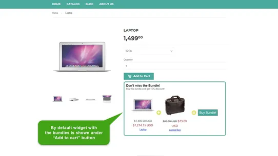 SpurIT Upsell Bundled Products screenshot