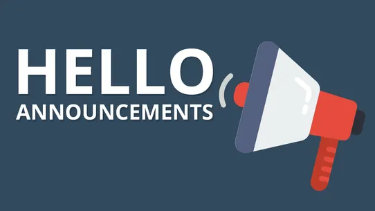 Hello Announcements screenshot