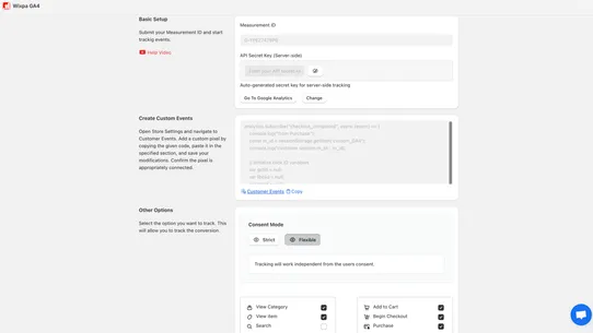 Wixpa Google Analytics 4 (GA4) screenshot