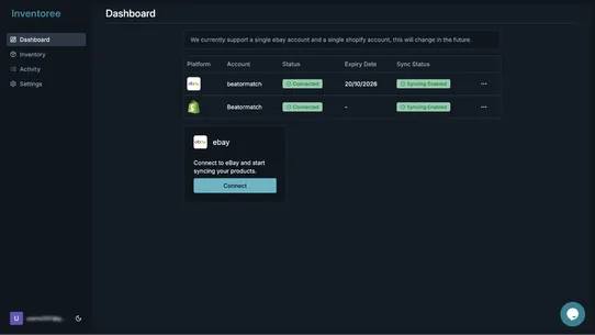 Inventoree eBay Sync screenshot