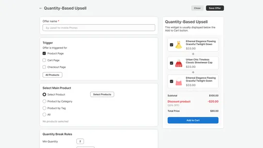 Boostsell ‑Upsell &amp; Cross Sell screenshot