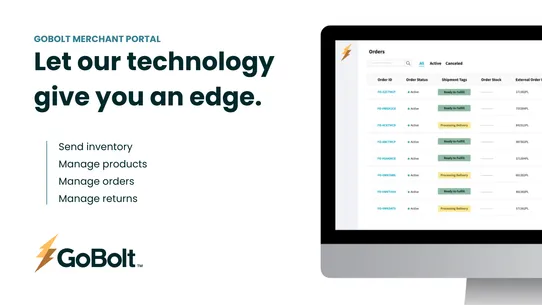 GoBolt Merchant Portal ‑ STG screenshot