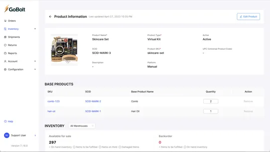 GoBolt Merchant Portal ‑ STG screenshot
