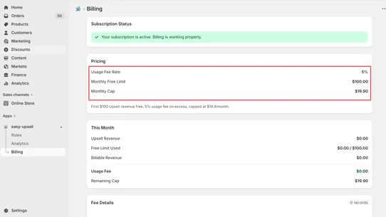 Easy Upsell screenshot