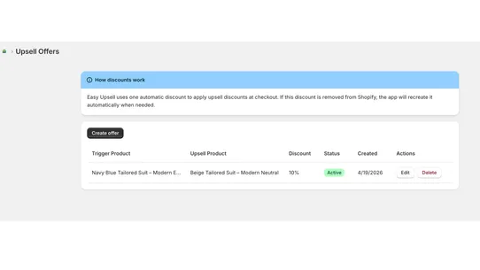 Easy Upsell screenshot