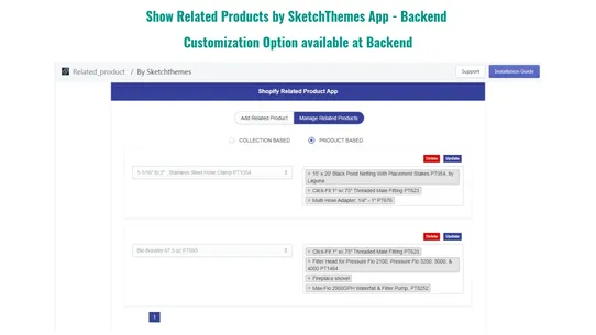 Show Related Products screenshot