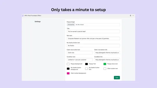 Flexy: Post Purchase Popup screenshot