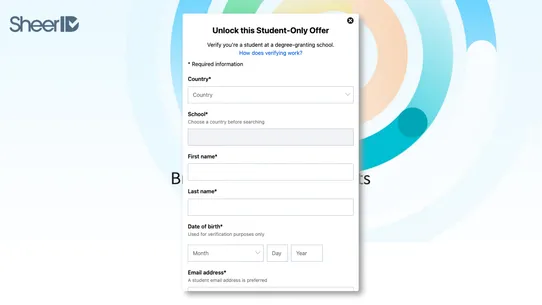 SheerID Community Verification screenshot