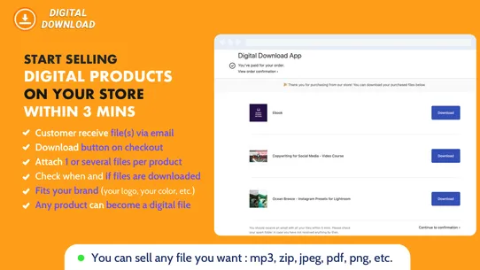 BIG Digital Downloads Products screenshot