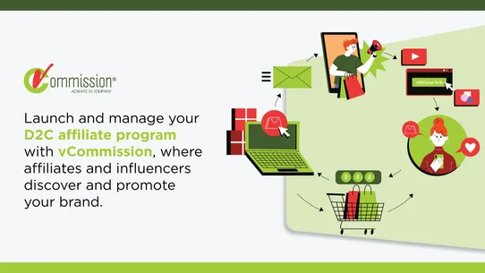 vCommission Affiliate Tracking screenshot