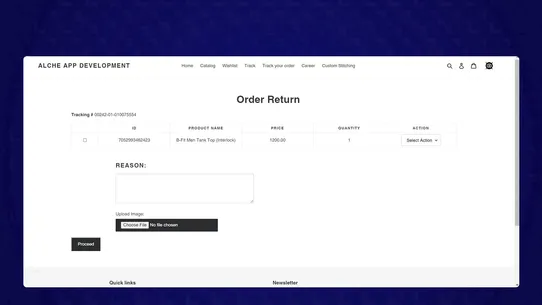 Unified Order Return screenshot