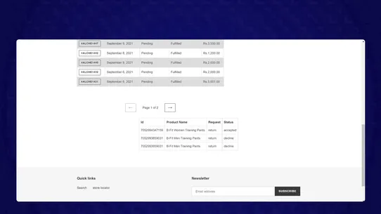 Unified Order Return screenshot