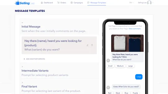 SellingLive screenshot